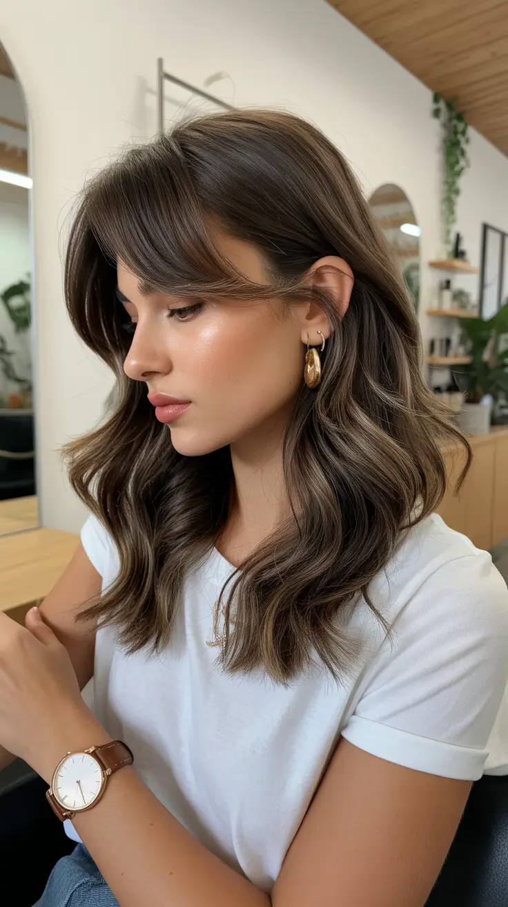 spring haircuts 2026 Soft Layers with Airy Bangs
