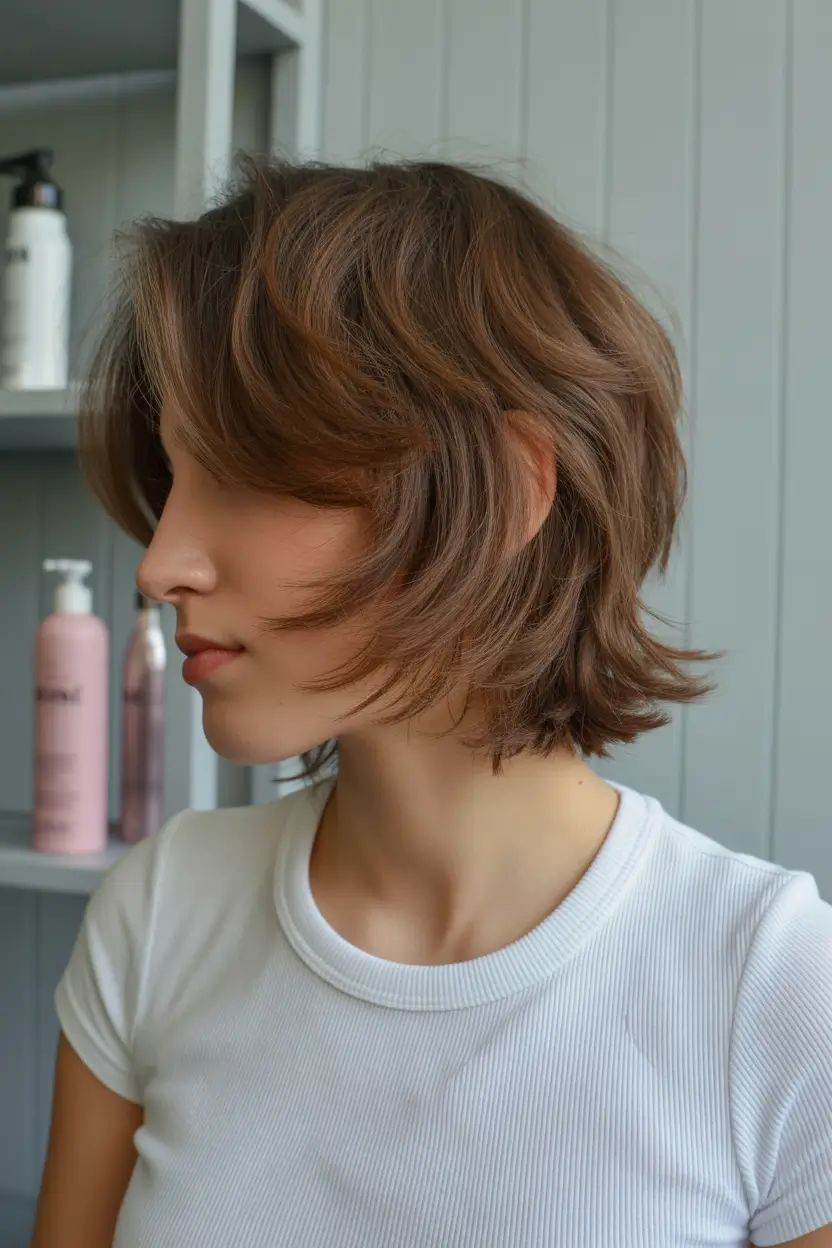 spring haircuts 2026 Textured Short Cut with Movement