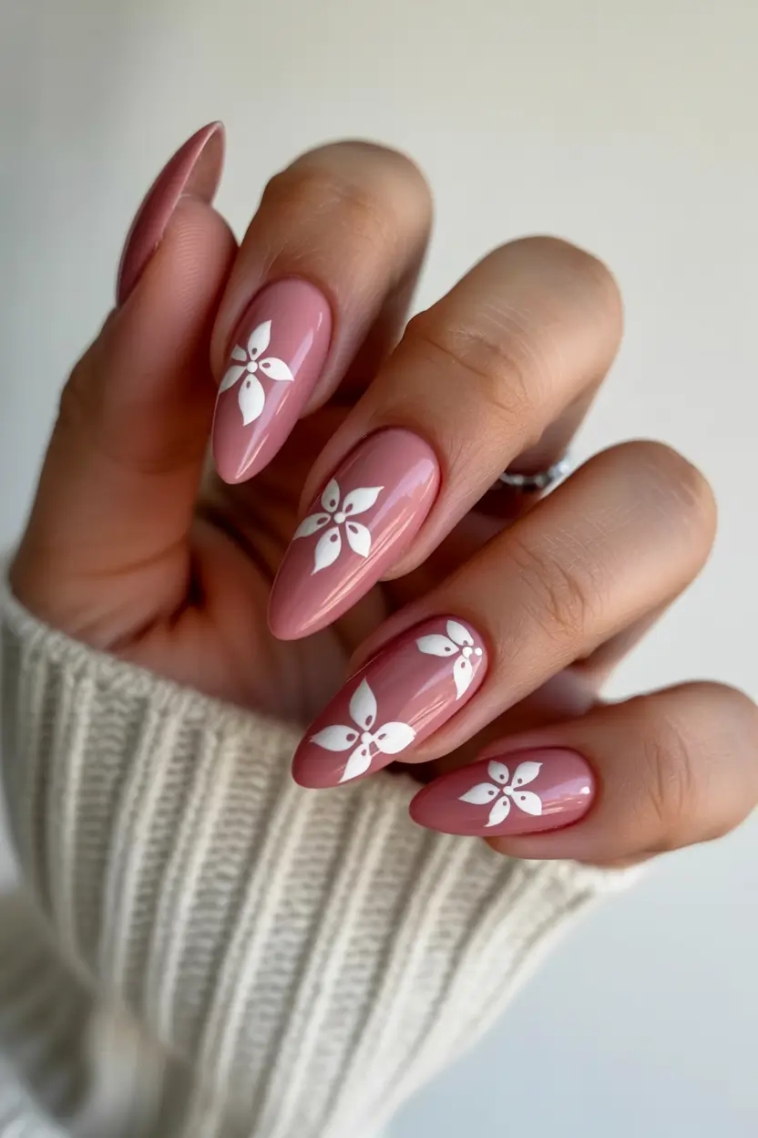 March Nails Color Ideas 2026 Rose Almond Nails