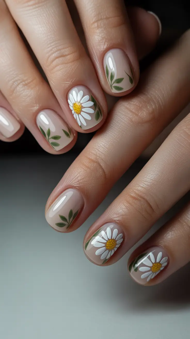 March Nails Ideas 2026 Minimal Spring Florals