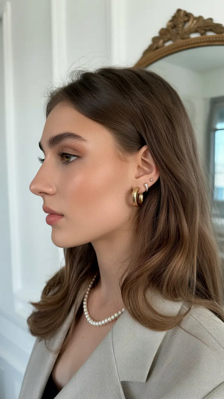 spring brown hair color 2026 Polished Honey Espresso with Soft Light