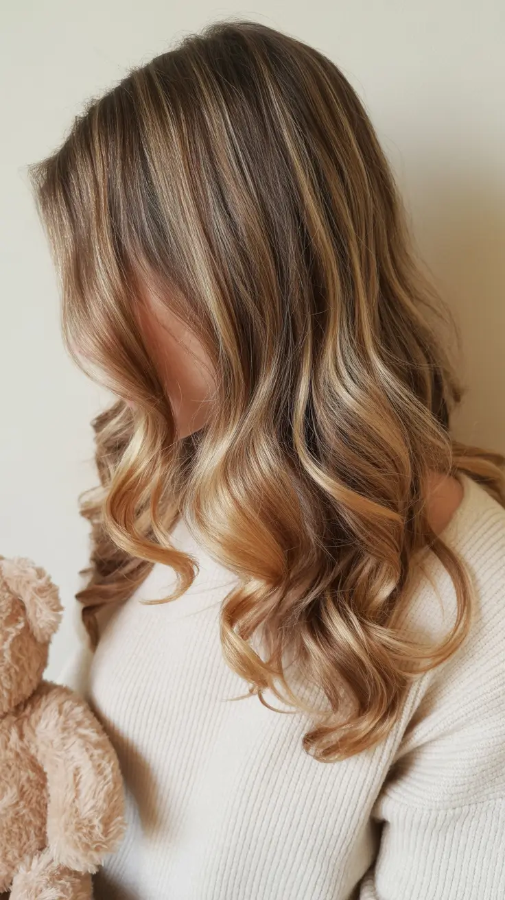 spring brown hair color 2026 Honey Blonde and Chestnut Blend