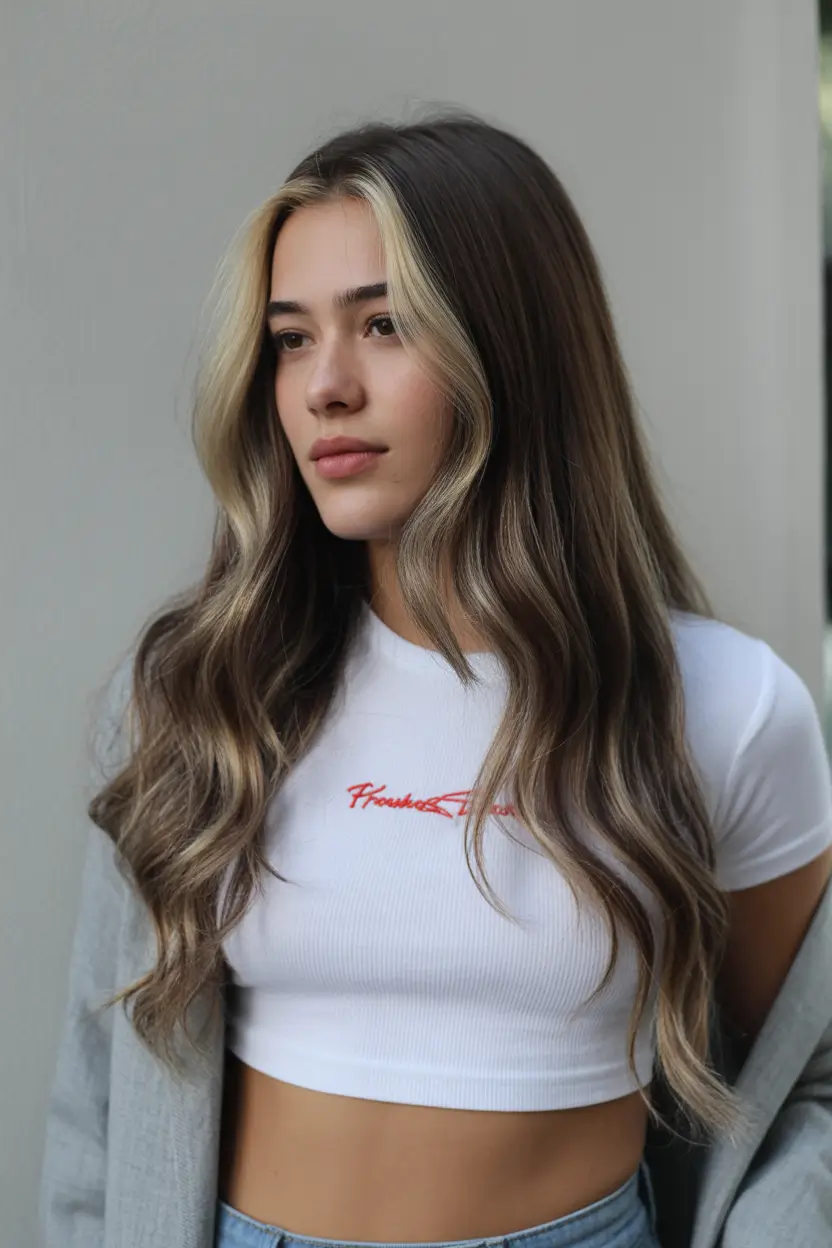 spring brown hair color 2026 Honey Tea Brunette with Chestnut Depth