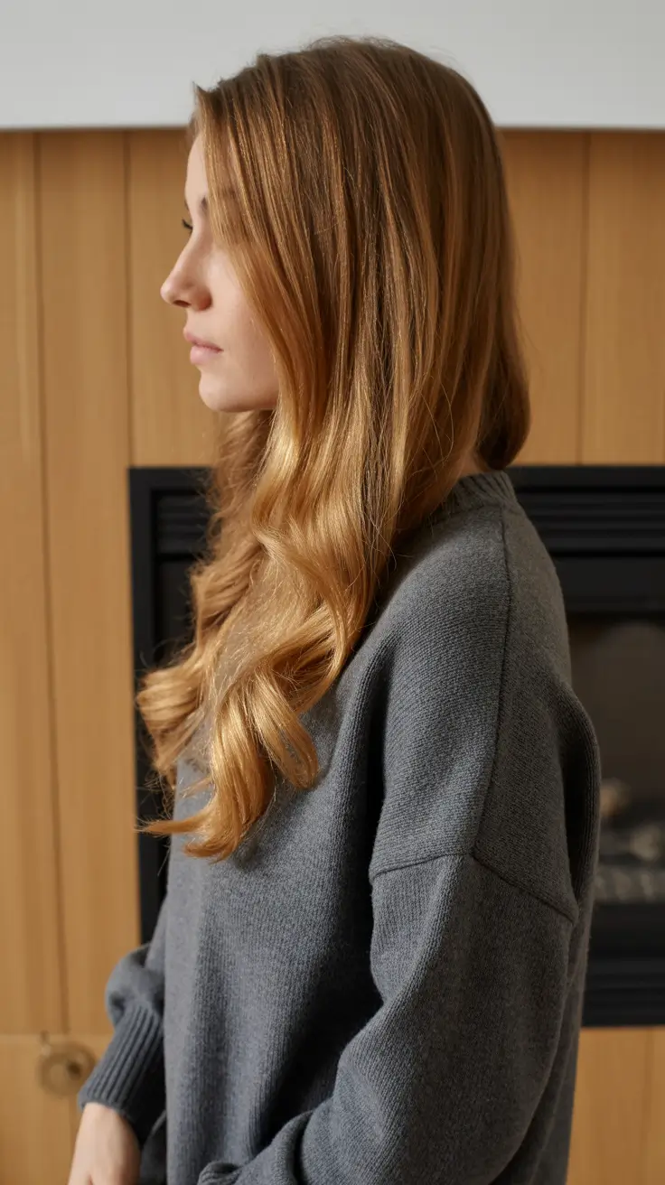 spring dark blonde hair color 2026 - Warm Caramel Blonde with Honey and Golden Movement