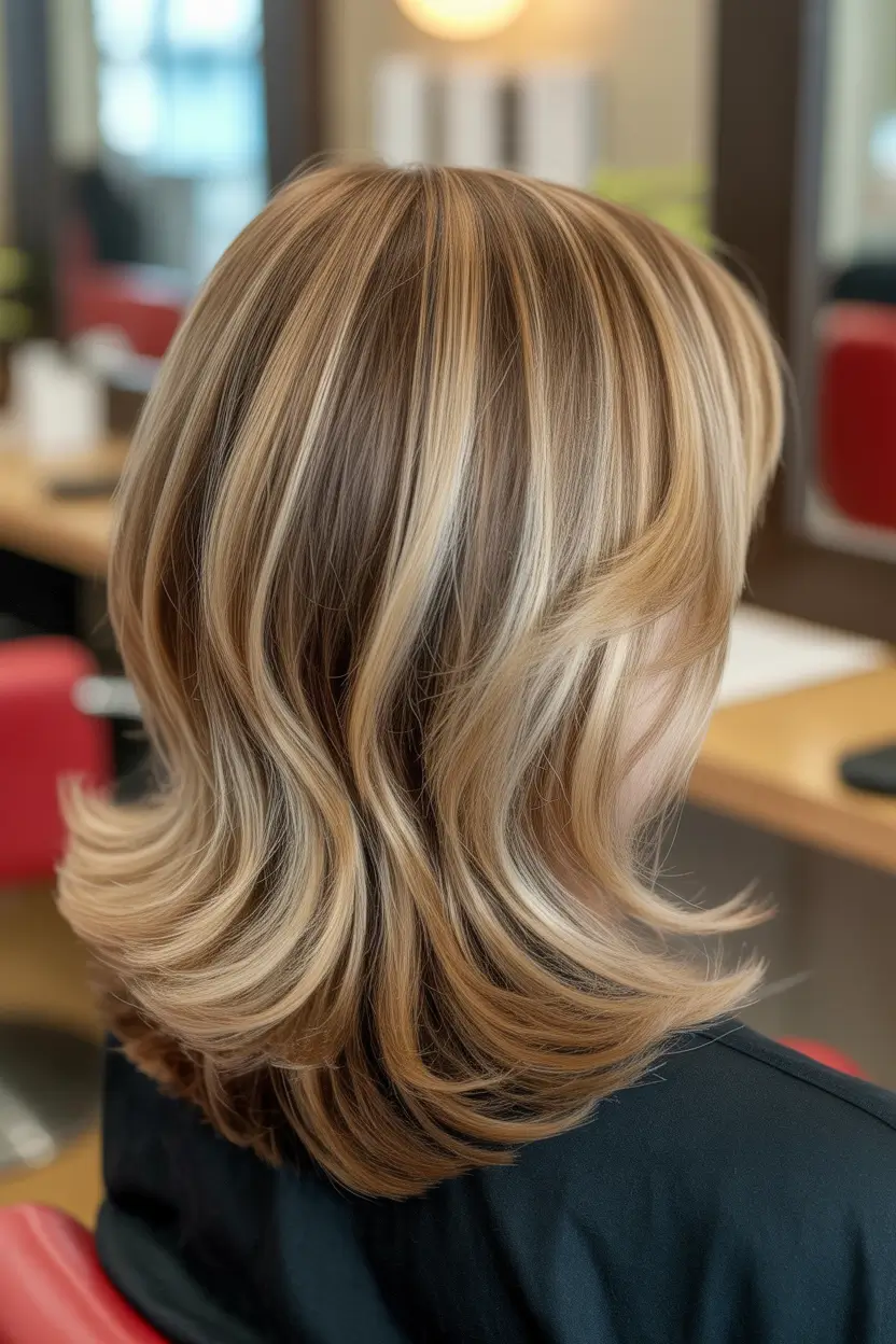 spring dark blonde hair color 2026 - Layered Balayage with Natural Light Brown Roots