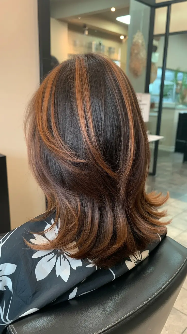 spring hair color light skin 2026 Layered Brown Copper