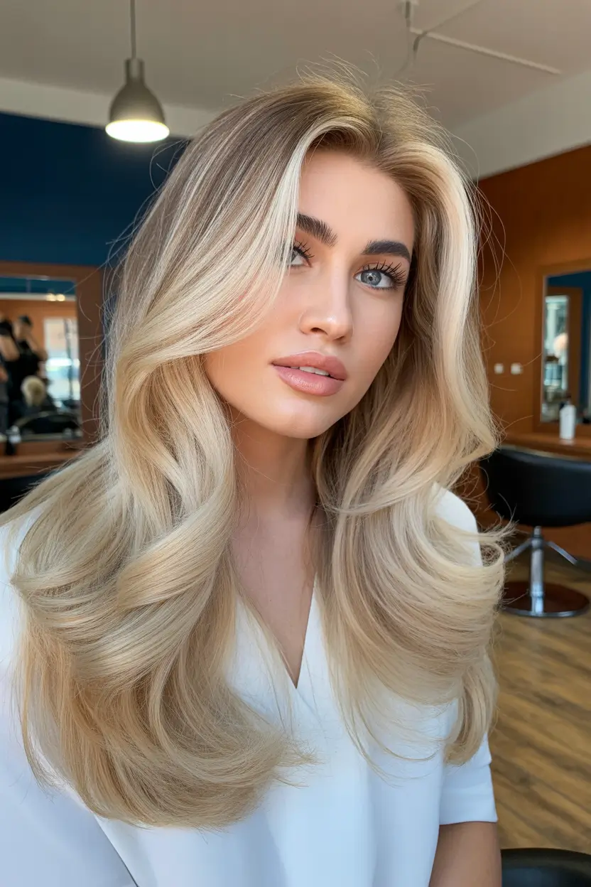 spring hair color light skin 2026 Champagne Blonde