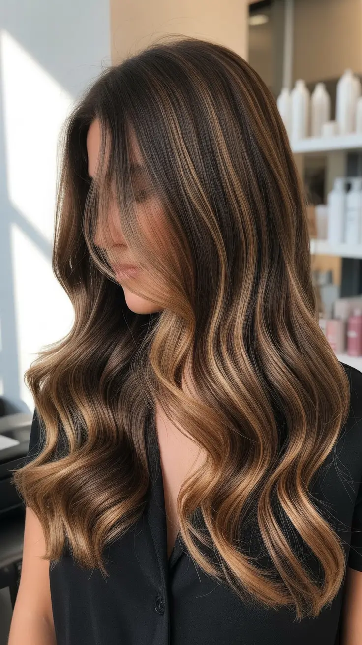 spring hair color light skin 2026 Chocolate Brown Peekaboo