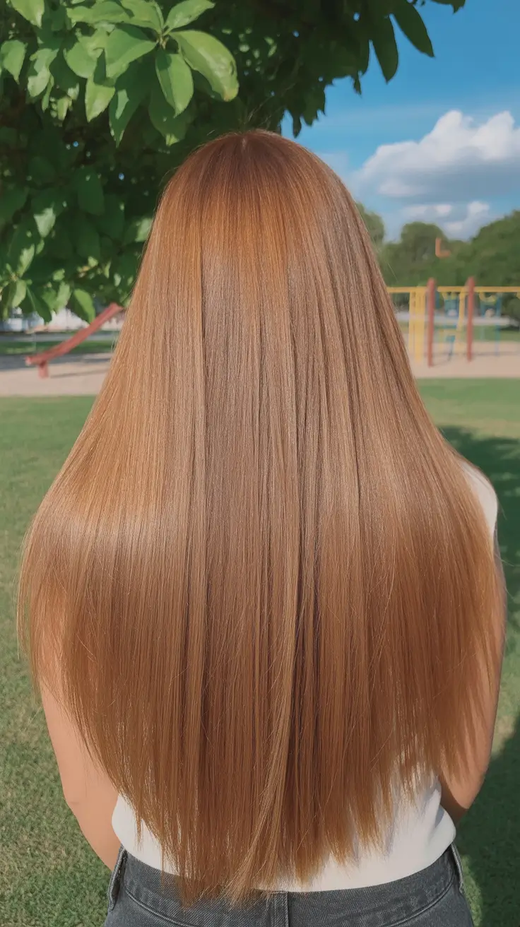 spring hair color light skin 2026 Classic Copper Length