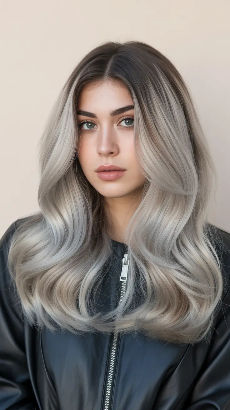 spring Hair Color Ideas to Look Younger 2026 Cool Silver Beige