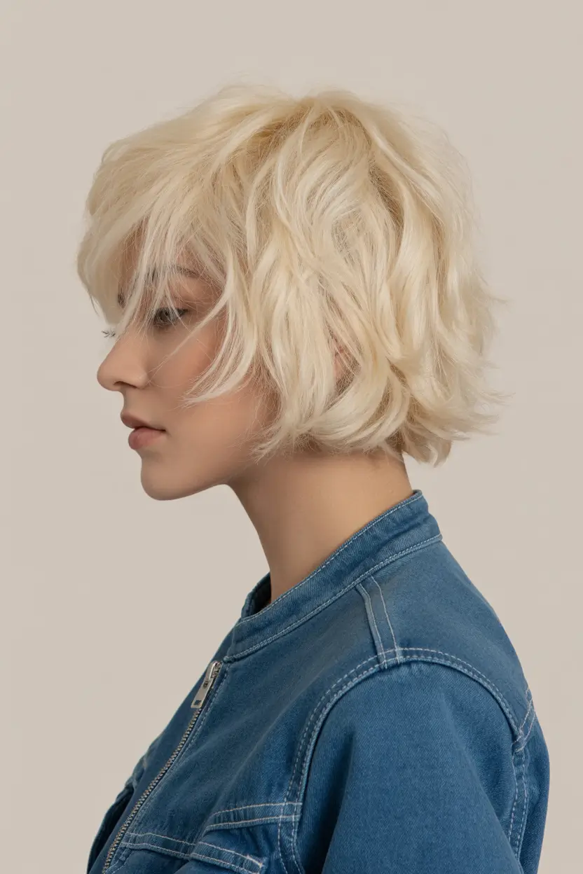 spring haircut inspiration 2026 Soft Platinum Textured Crop