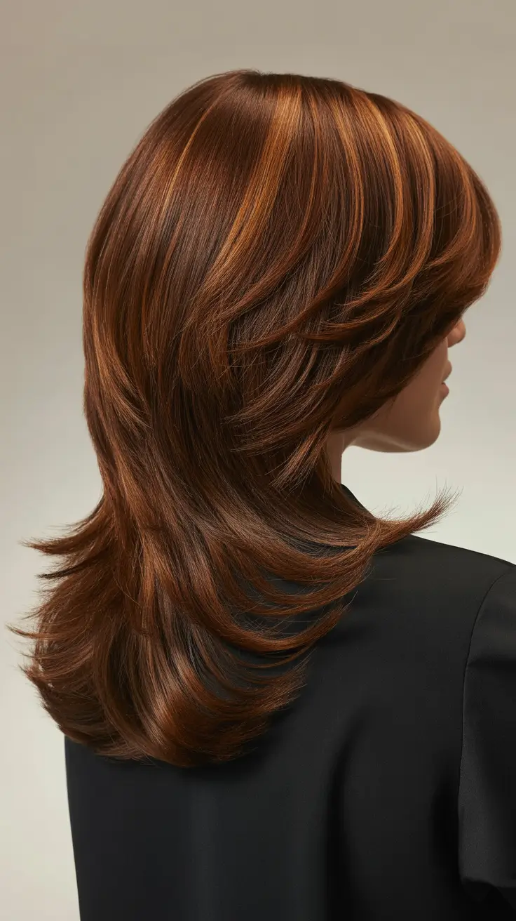 spring haircut inspiration 2026 Modern Copper Shag With Feathered Ends