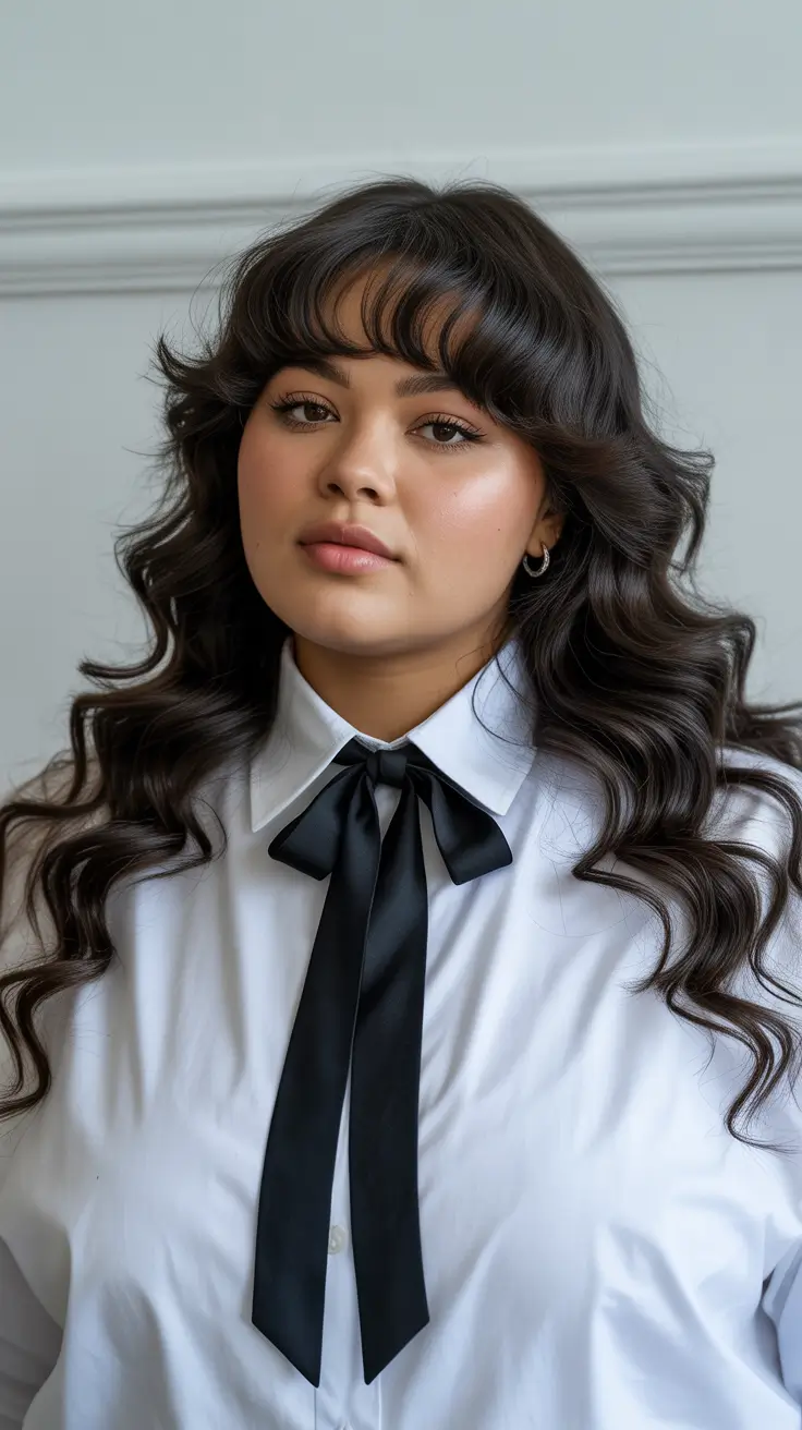 Spring Haircuts for Plus Size Women 2026 Soft Layered Shag With Airy Bangs