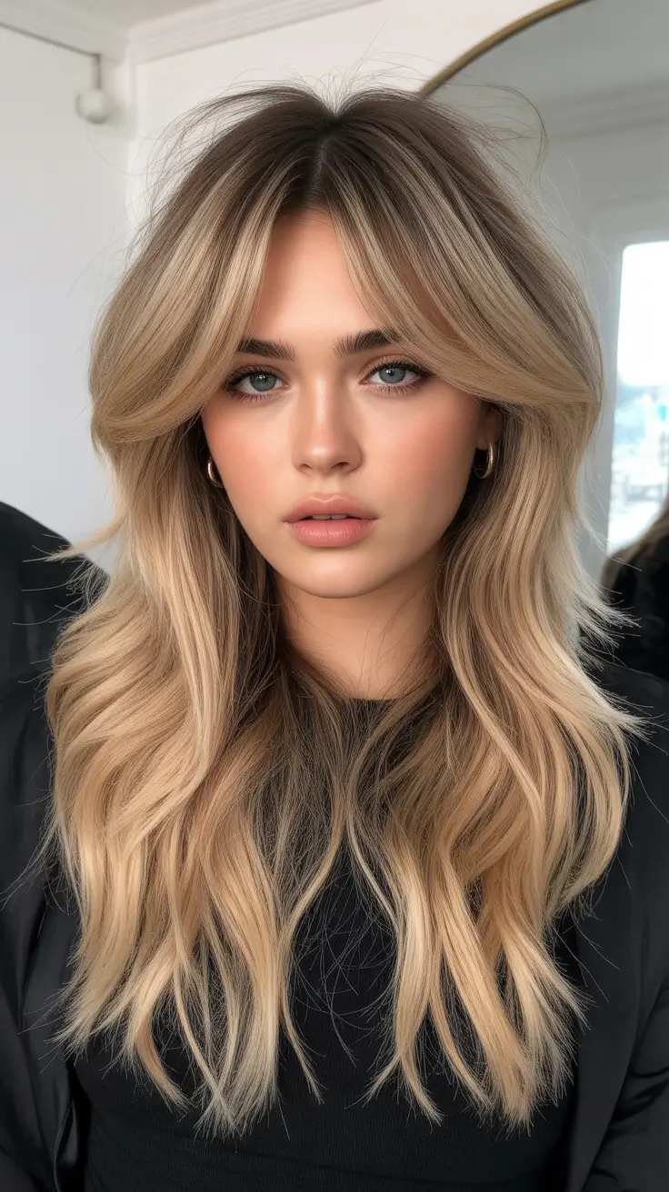 Spring Haircuts for Plus Size Women 2026 Feathered Butterfly Layers With Curtain Flow