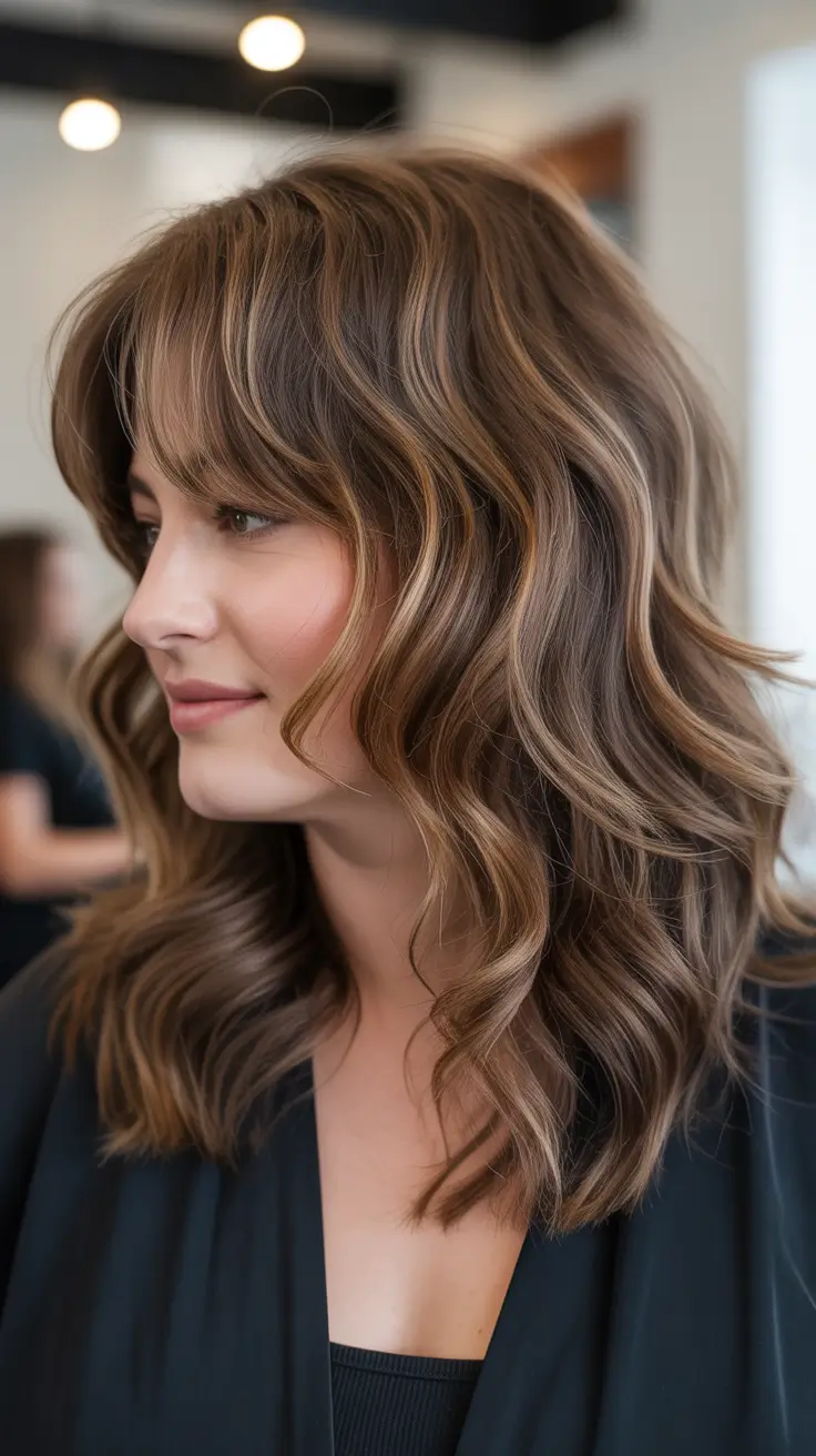 Spring Haircuts for Plus Size Women 2026 Soft Textured Lob With Dimensional Brunette