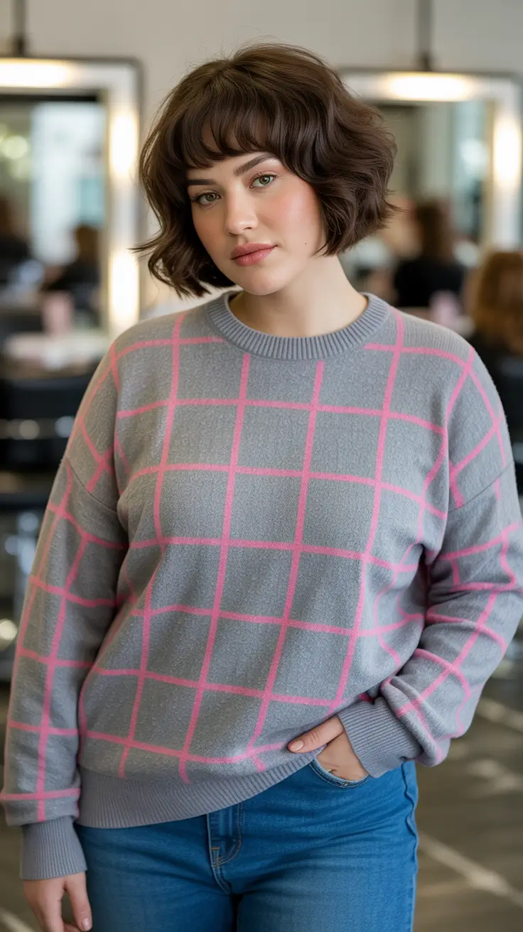 Spring Haircuts for Plus Size Women 2026 Modern Shaggy Textured Bob