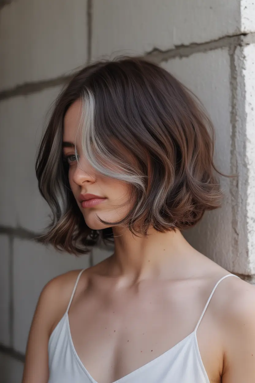 spring bob haircut 2026 Textured Bob With Bold Contrast