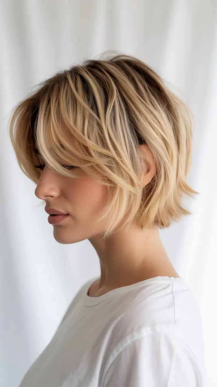 spring bob haircut 2026 Soft Blonde Shaggy Bob