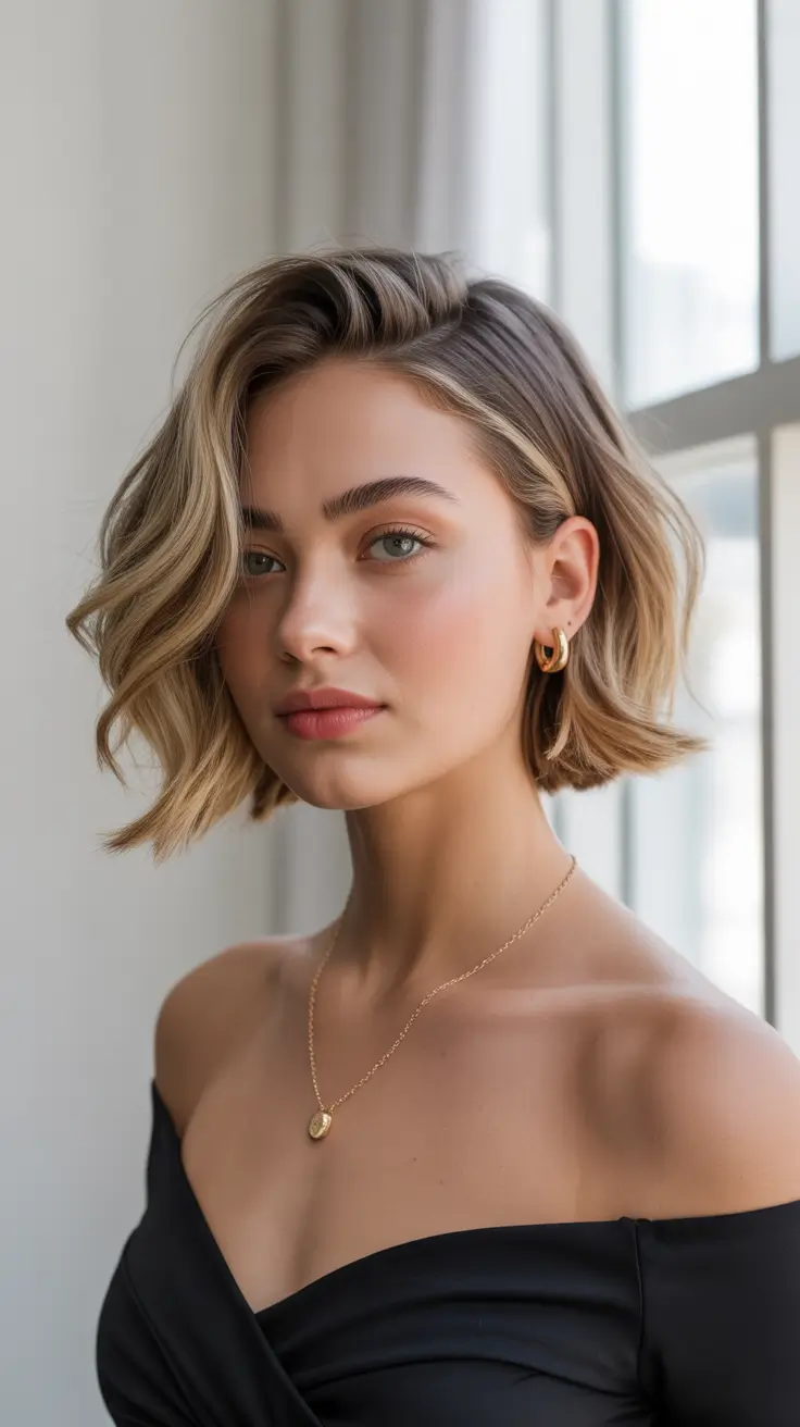 spring bob haircut 2026 Wavy Mid Bob With Natural Movement