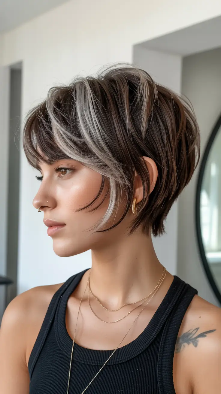 spring bob haircut 2026 Textured Pixie-Bob With Shaggy Layers