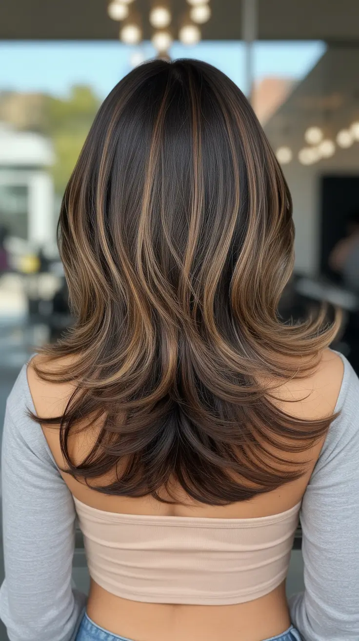 spring butterfly haircut 2026 Back View Butterfly Layers