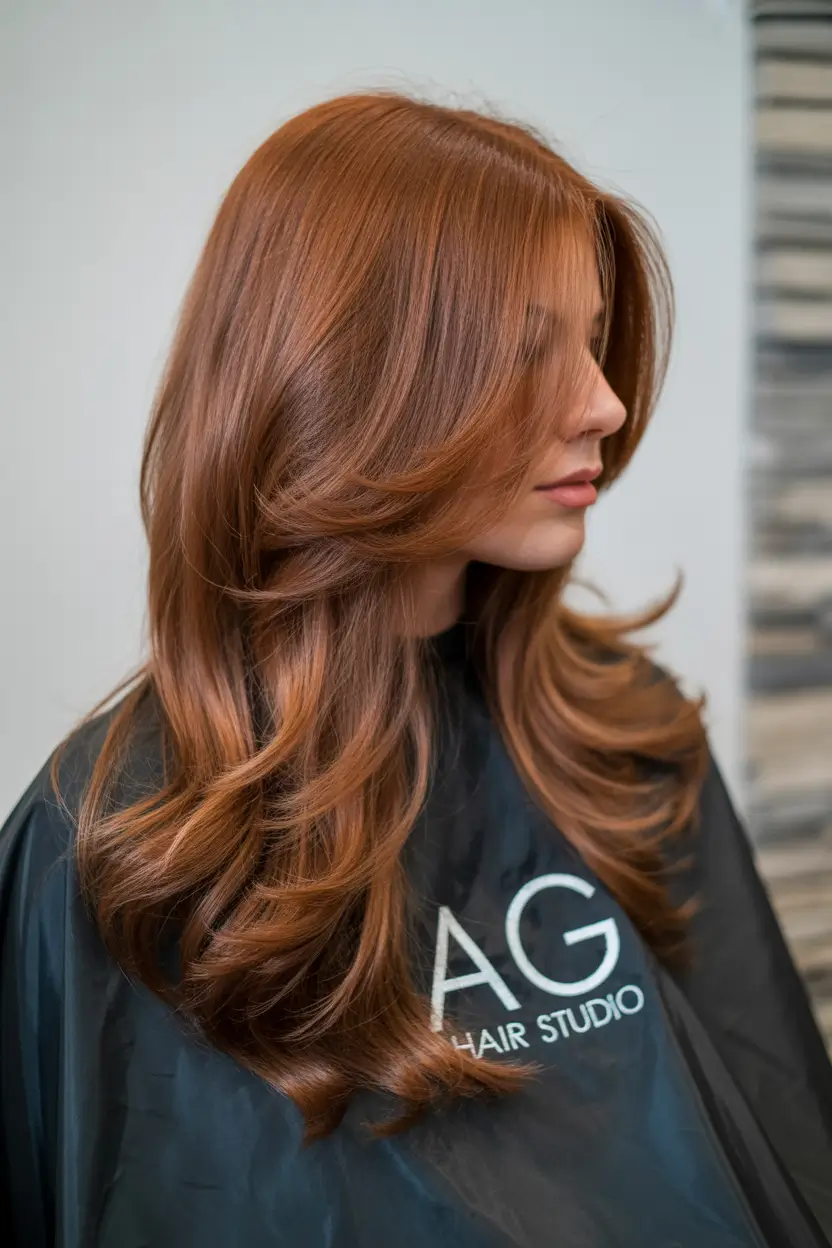 spring butterfly haircut 2026 Copper Butterfly Layers