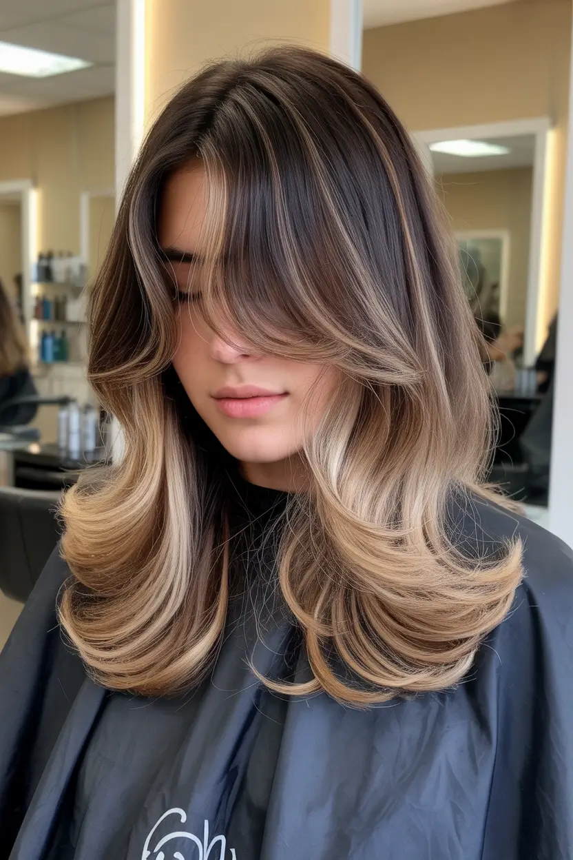 spring butterfly haircut 2026 Curtain Bangs and Soft Layers