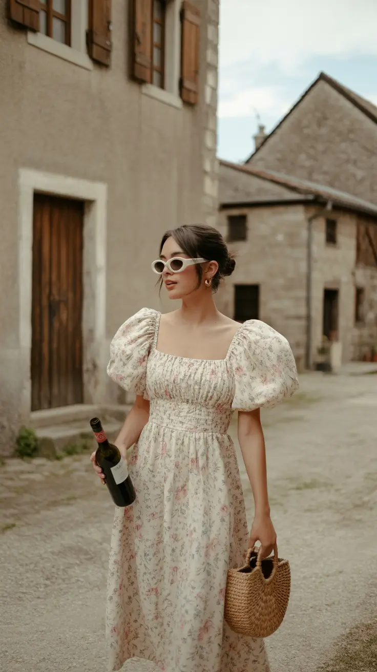 spring dress outfits 2026 Romantic Florals for Early Spring Walks