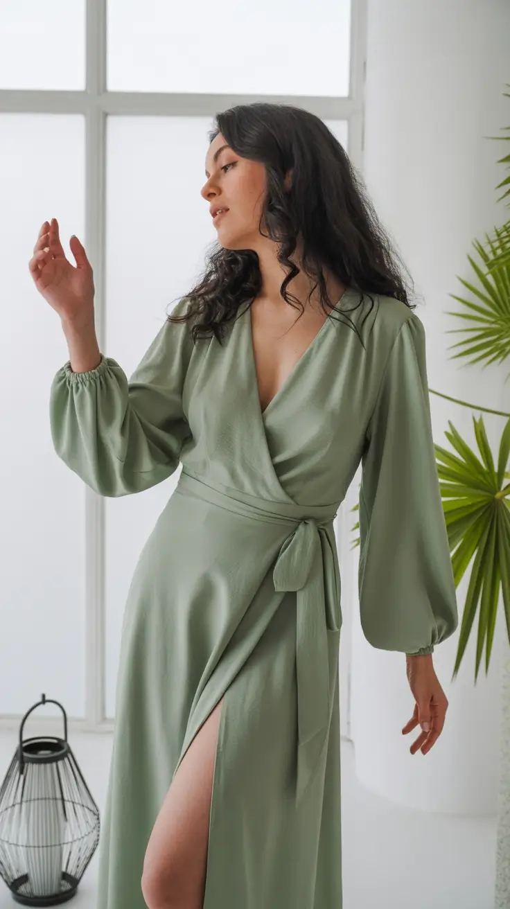 spring dress outfits 2026 Soft Green Elegance That Moves With You
