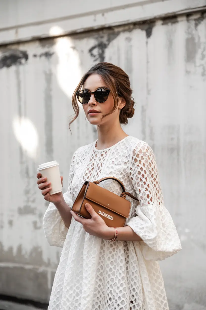 spring dress outfits 2026 White Romance With a City Twist