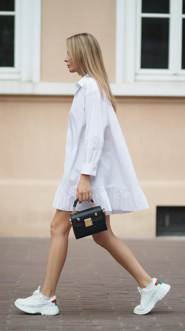 spring dress outfits 2026 White Shirt Dresses for Easy Casual Days