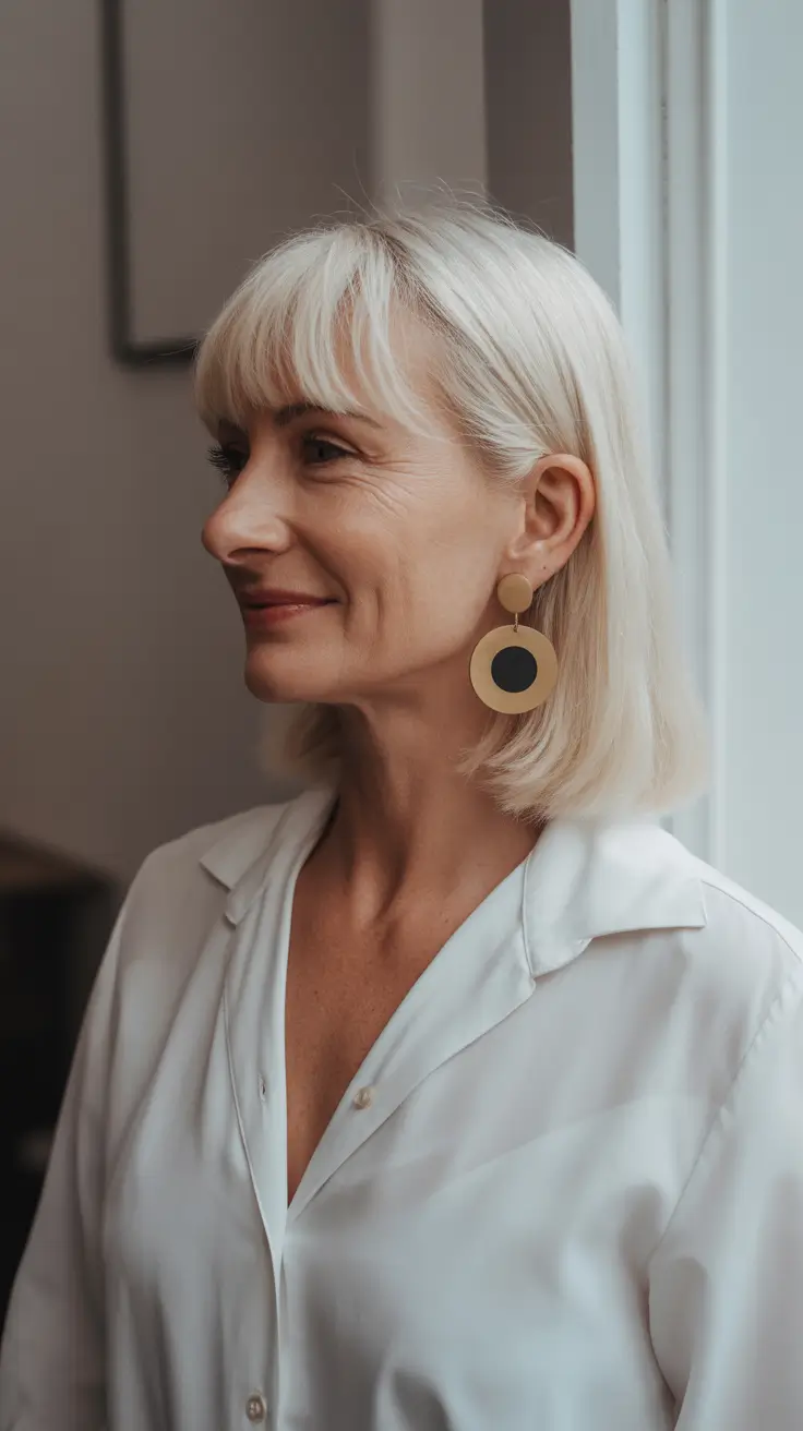 spring Haircuts for Women Over 60 2026 Soft Shoulder Length Cut With Bangs