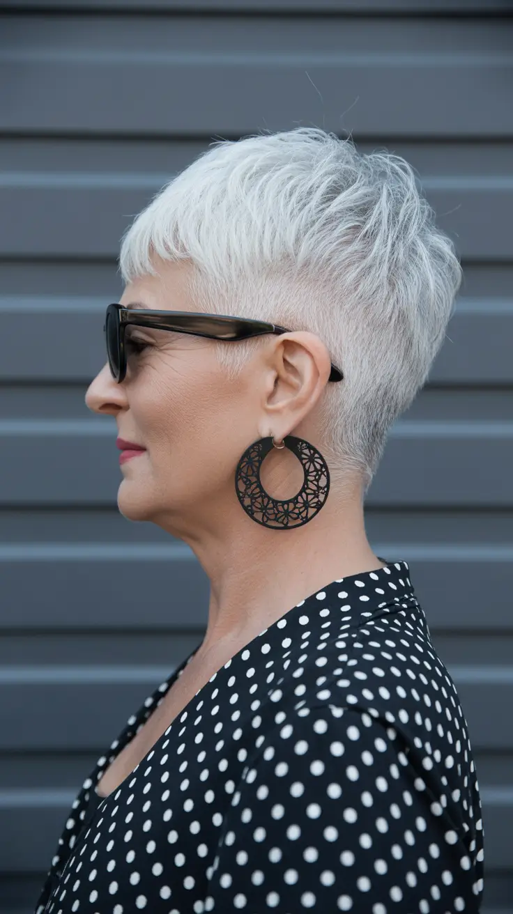spring Haircuts for Women Over 60 2026 Soft Silver Short Pixie