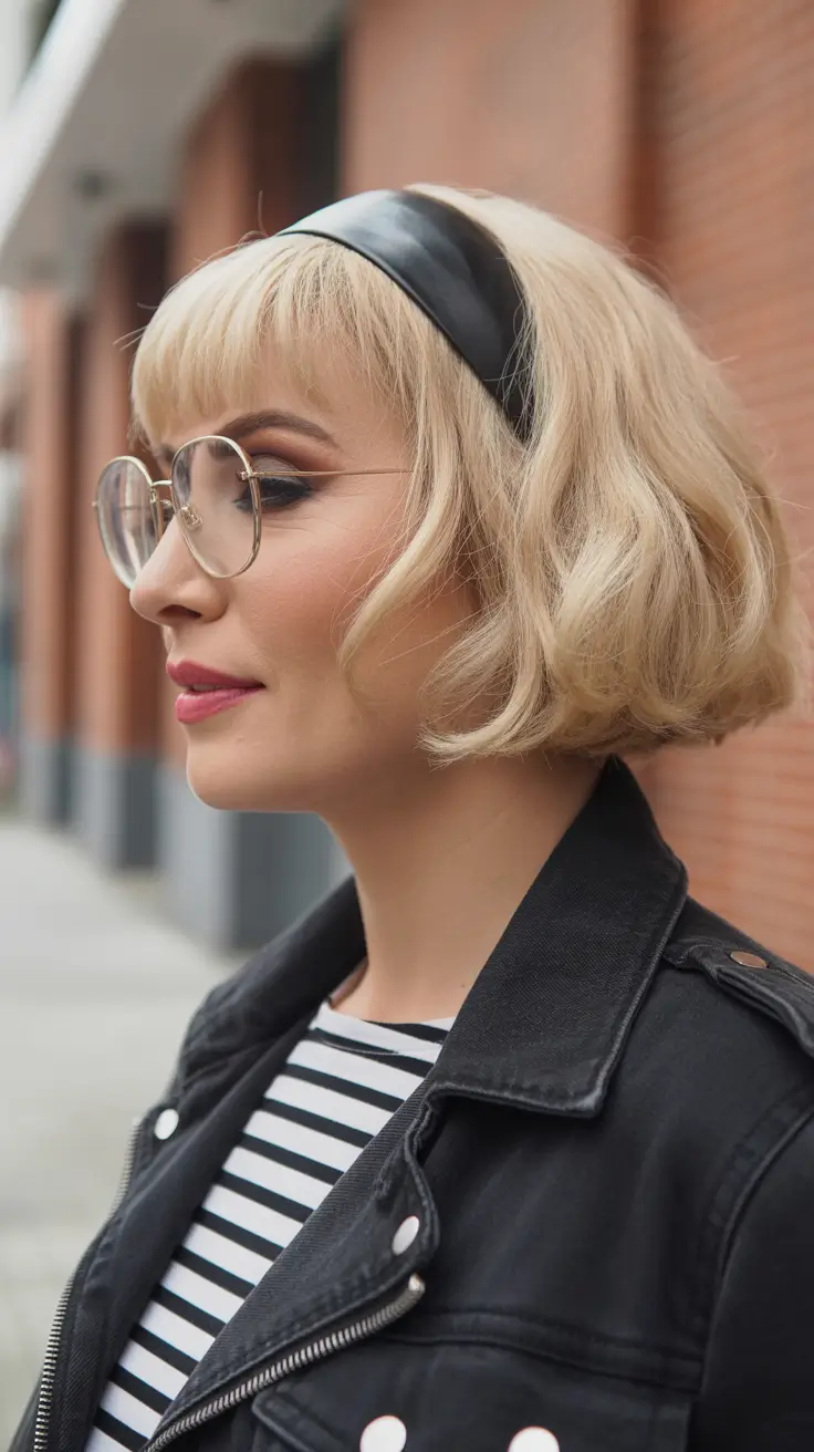 spring Haircuts for Women Over 60 2026 Short Wavy Bob with Bangs