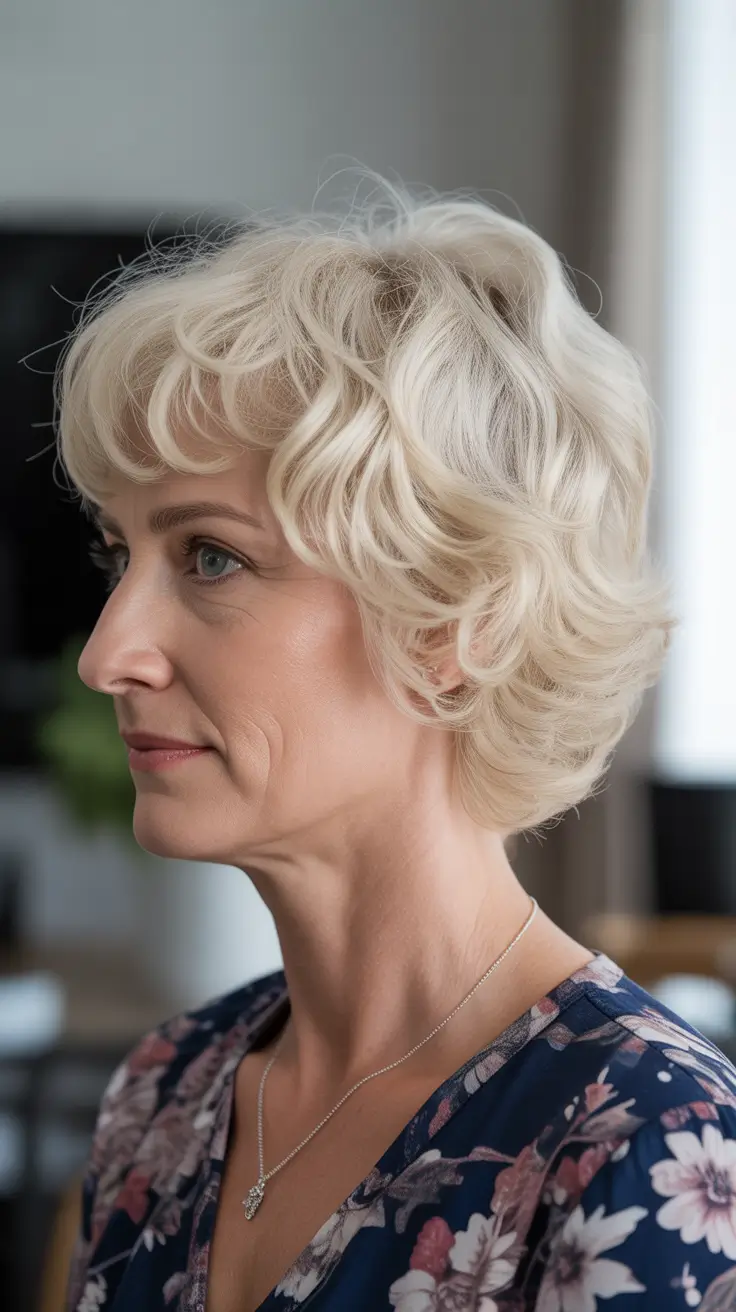spring Haircuts for Women Over 60 2026 Soft Short Curly Shag