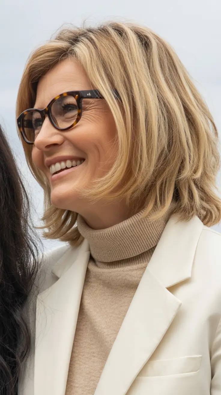 spring Haircuts for Women Over 60 2026 Relaxed Shoulder Length Layers With Soft Movement