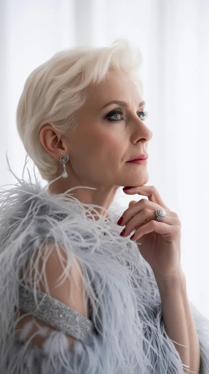 spring Haircuts for Women Over 60 2026 Short Feathered Pixie With Volume