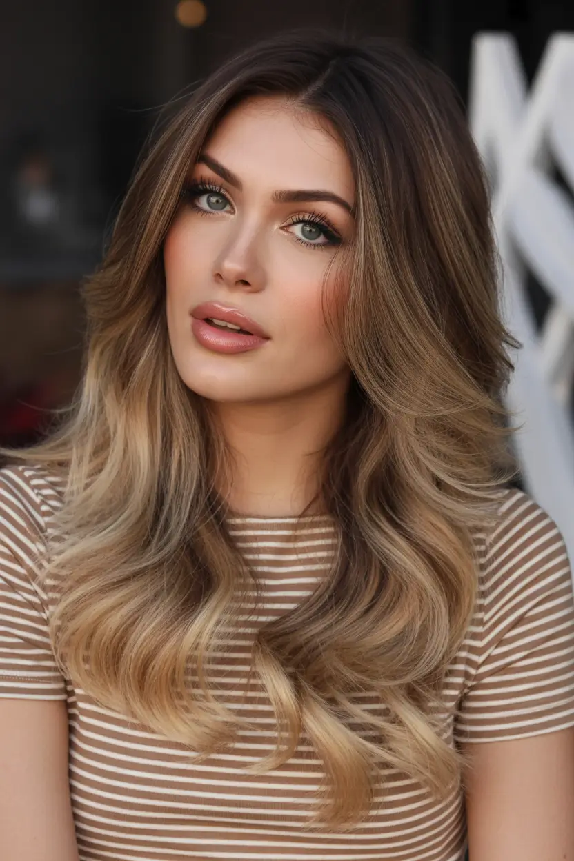 spring long haircut 2026 Light Layered Length With Casual Bangs