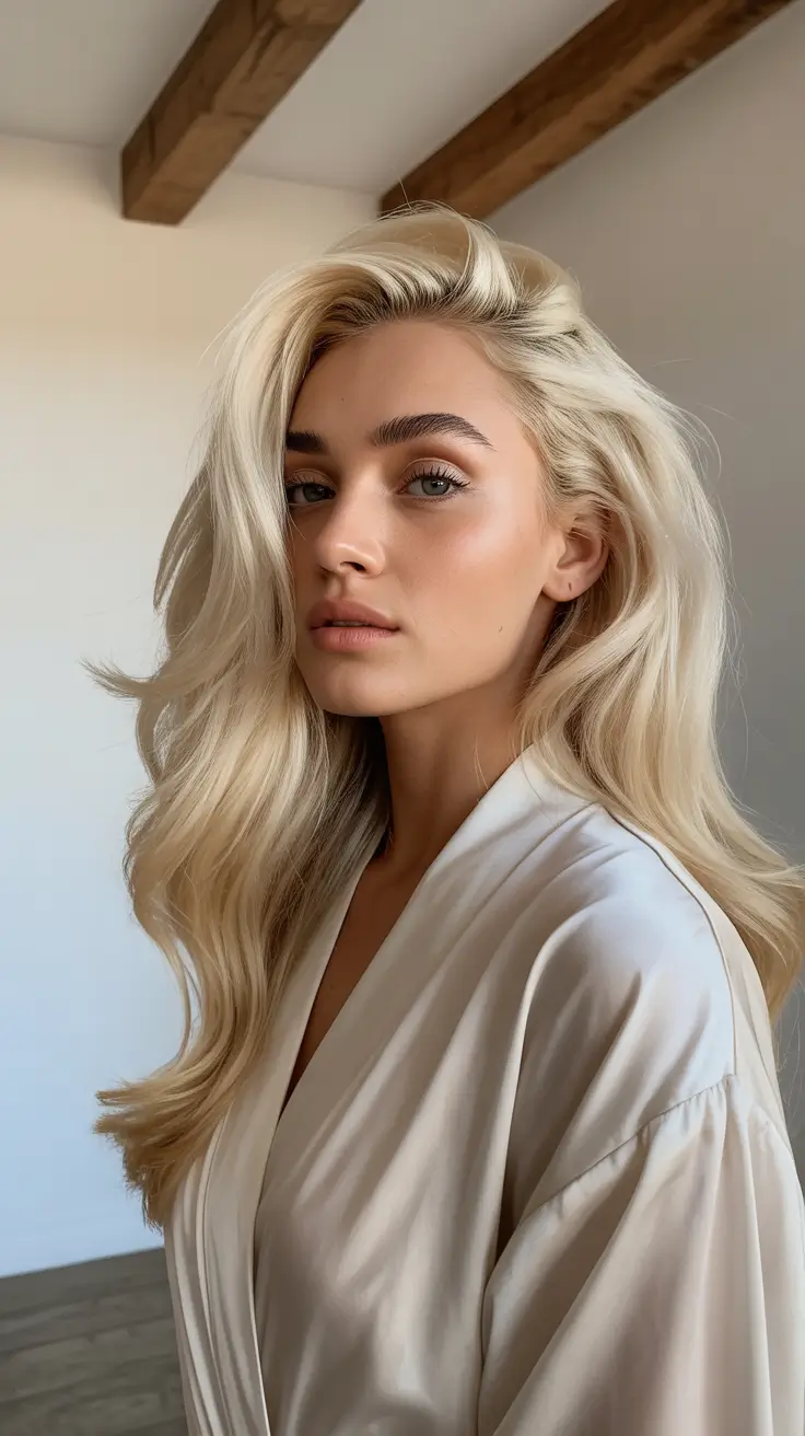 spring long haircut 2026 Bright Blonde Layers with Soft Length