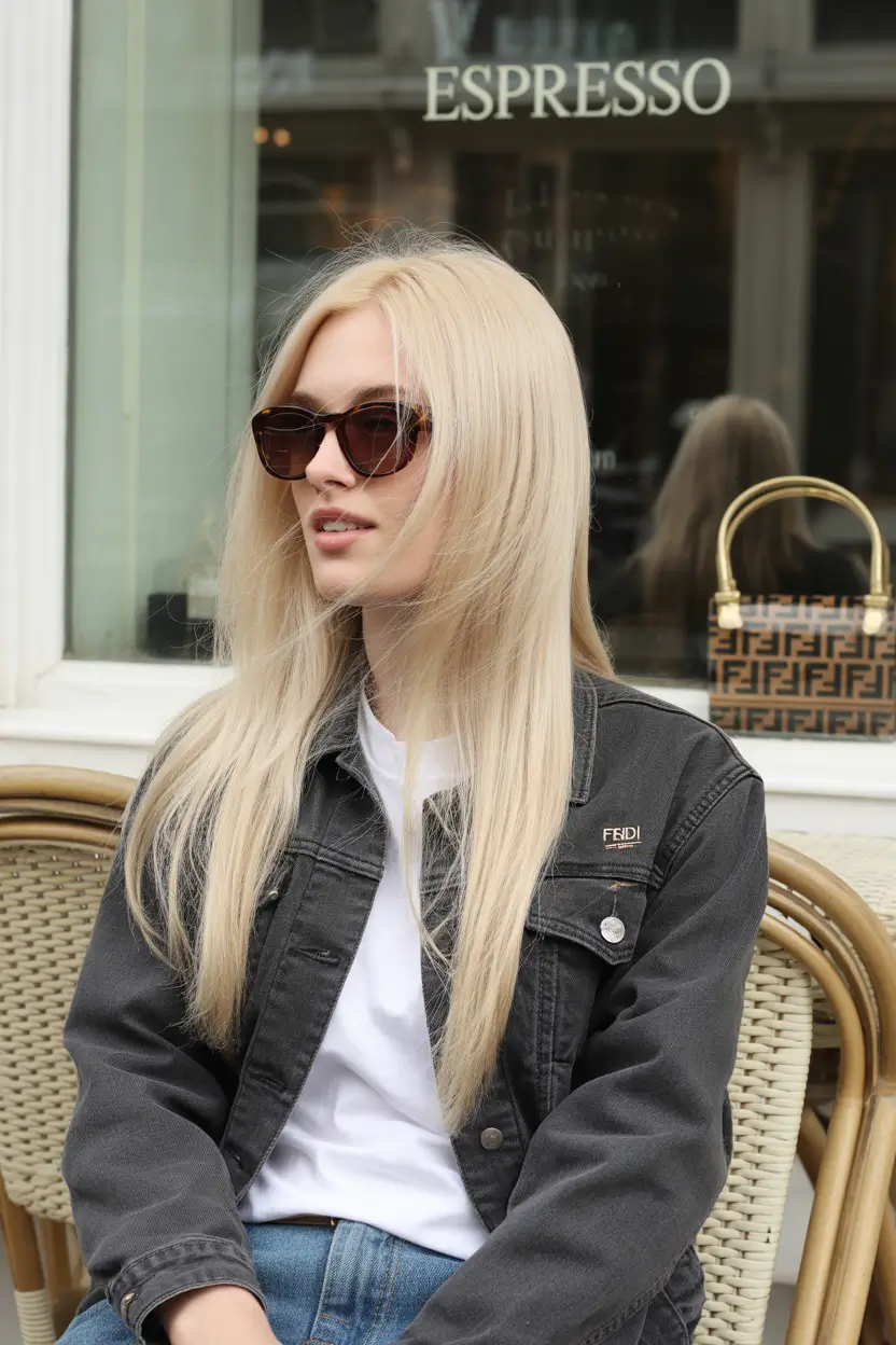 spring long haircut 2026 Sleek Straight Length with Minimal Layers