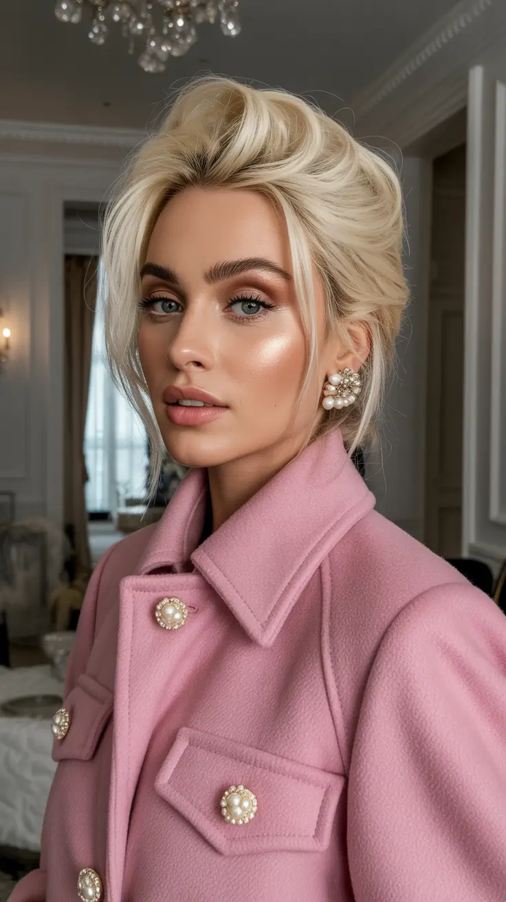 spring shag hairstyle 2026 Elegant Short Shag with Soft Volume and Polished Blonde Finish