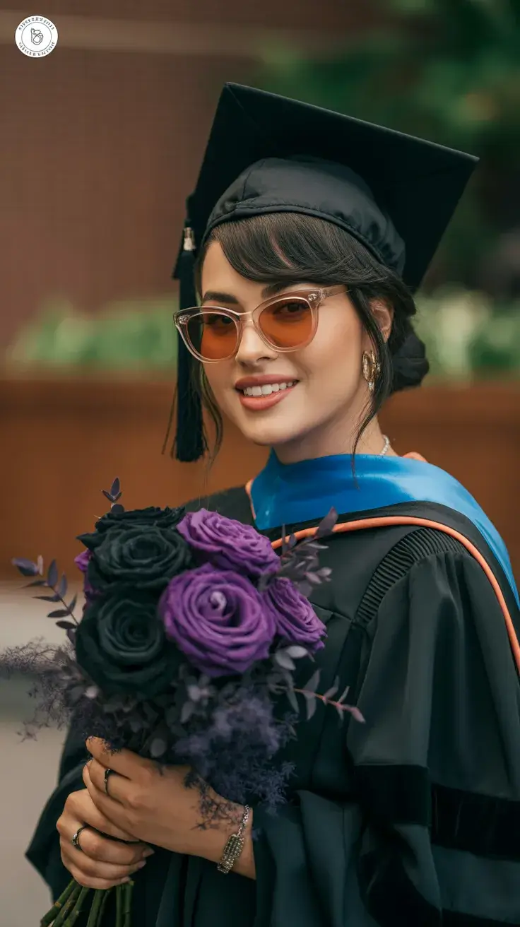 graduation hairstyles ideas 2026 Elegant Low Bun That Sits Perfectly With the Cap