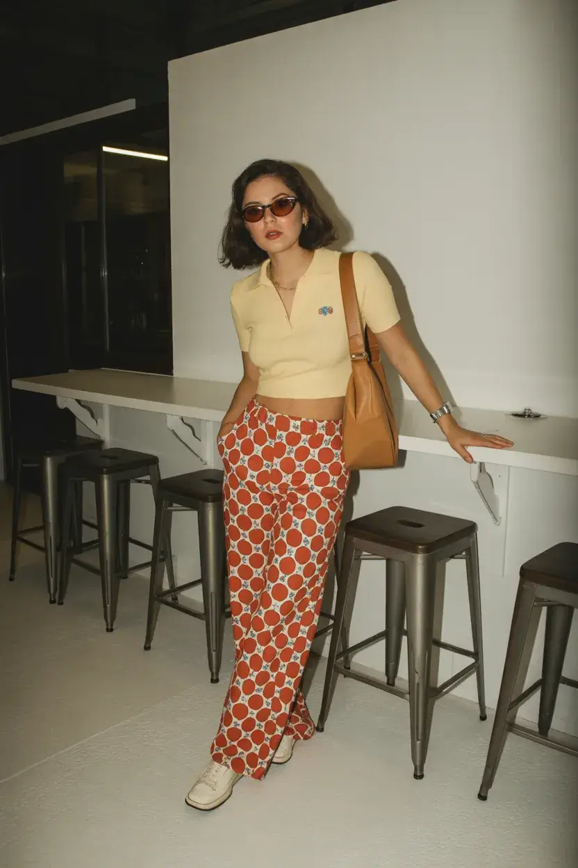 retro vintage summer outfits 2026 Bold Prints and 90s Cool Girl Confidence