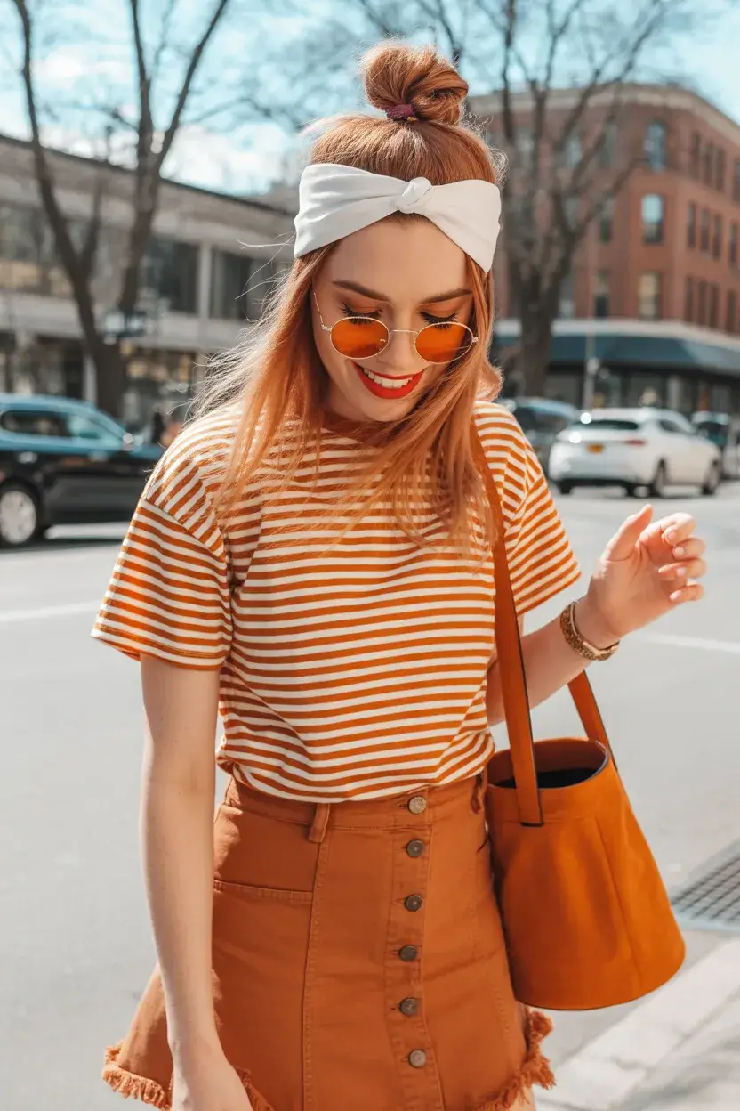 retro vintage summer outfits 2026 Warm 80s Stripes with a Playful Summer Energy