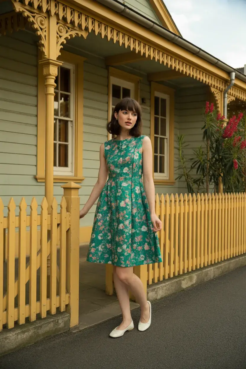 retro vintage summer outfits 2026 Timeless Floral Dresses for Slow Summer Days