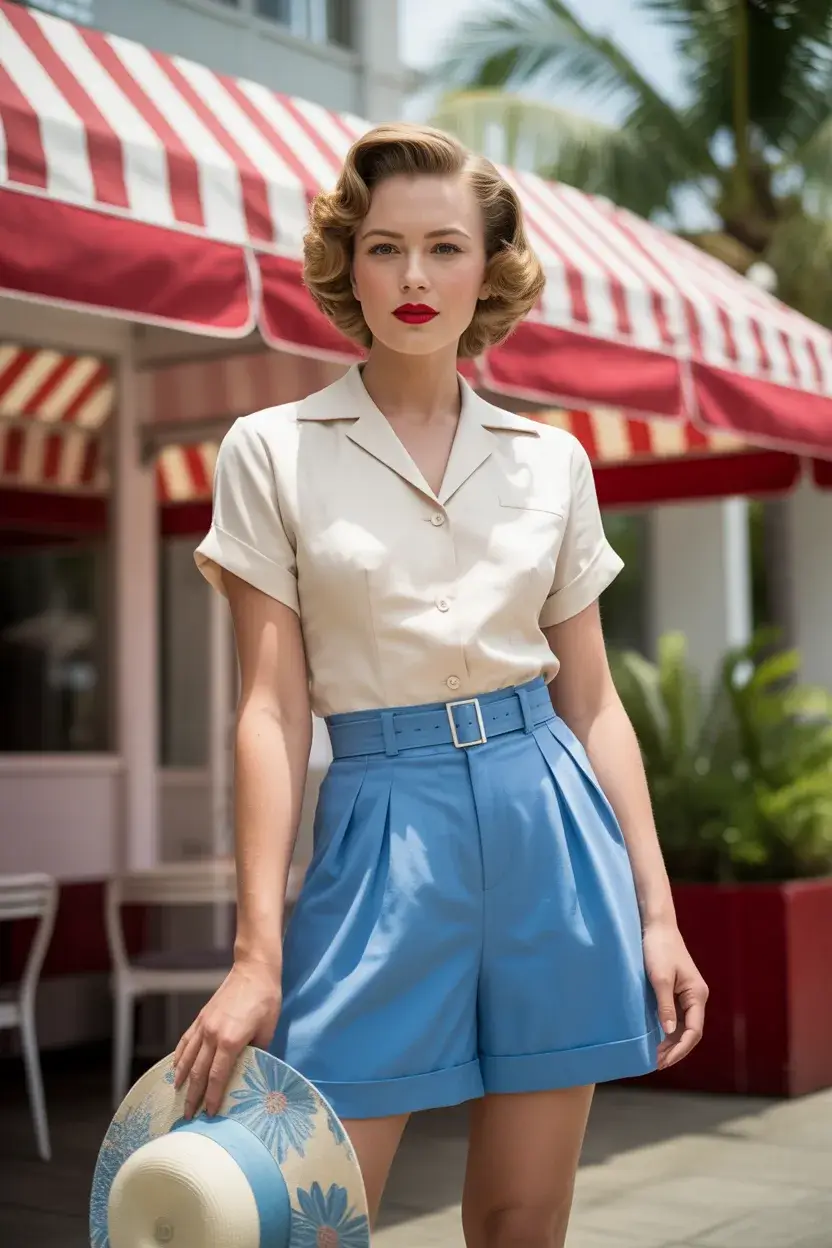 retro vintage summer outfits 2026 Vintage Tailoring with a Soft Feminine Edge