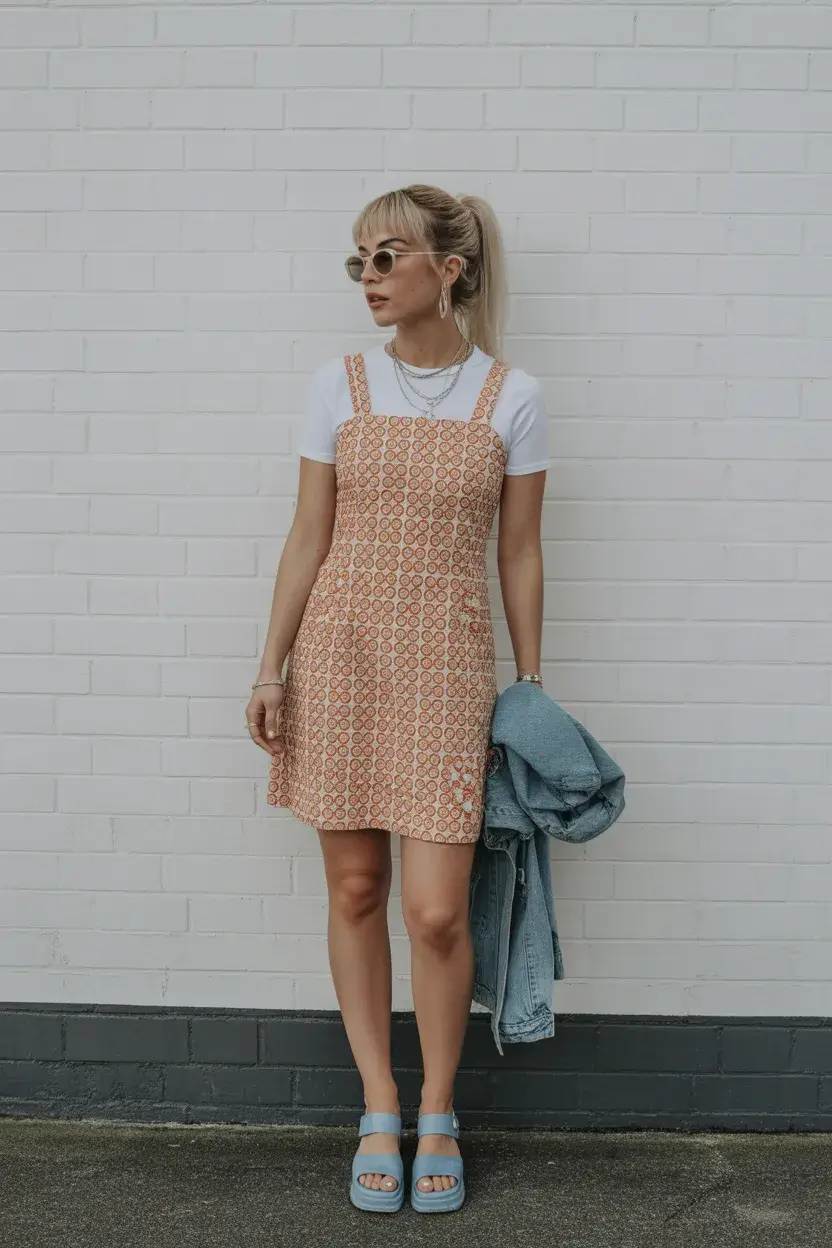 retro vintage summer outfits 2026 Minimal Retro Layering with a Feminine Edge