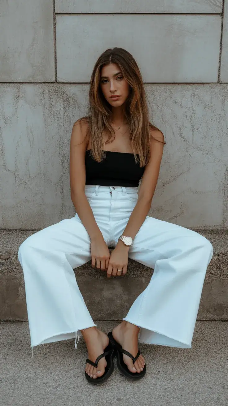 summer flip-flops 2026 Clean lines and quiet confidence in Black and White