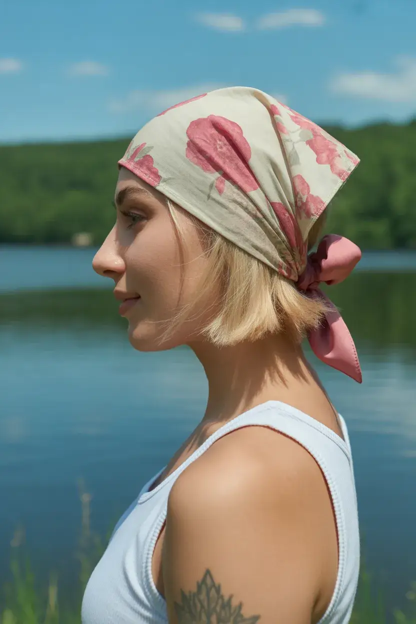 summer heads 2026 Soft Bob with Relaxed Lakeside Scarf Wrap