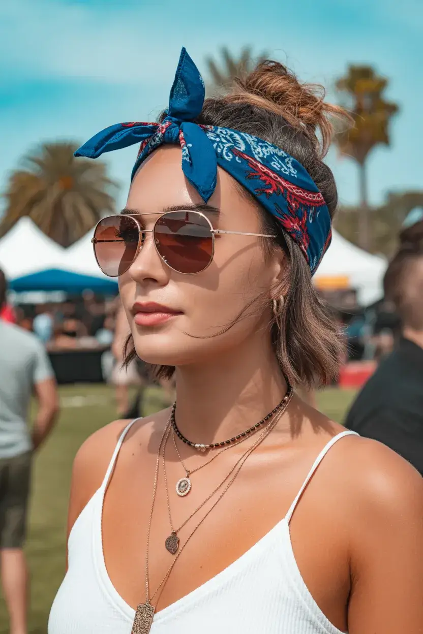 summer heads 2026 Festival Bob with Playful Bandana Knot